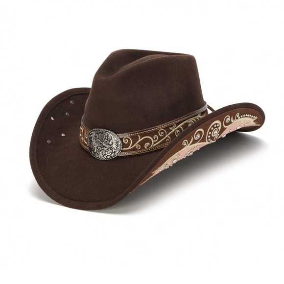 Accessories - Stampede Hats- Brown Felt Western Hat
